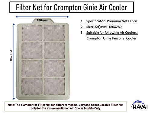 HAVAI Filter Net for Crompton Ginie 7 Litre Personal Cooler