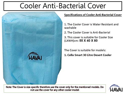 HAVAI Anti Bacterial Cover for Cello Smart 30 Litre Mini Desert Cooler Water Resistant.Cover Size(LXBXH) cm:55 X 40 X 80