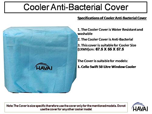 HAVAI Anti Bacterial Cover for Cello Swift 50 Litre Window Cooler Water Resistant.Cover Size(LXBXH) cm: 67.5 X 55 X 57.5