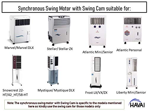 HAVAI Synchronous Swing Motor with Swing Cam for Usha Frost LX/VX/ZX and Hindware Snowcrest 22-HT/42-HT/58-HT Tower Cooler