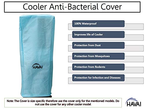HAVAI Anti Bacterial Cover for Cello 15 Litre Tower Cooler Water Resistant.Cover Size(LXBXH) cm: 36 X 34 X 88