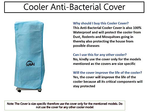 HAVAI Anti Bacterial Cover for Havai Bullet 20 Litre Tower Cooler Water Resistant.Cover Size(LXBXH) cm: 38 X 37 X 95.5