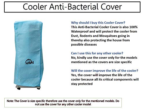 HAVAI Anti Bacterial Cover for Aisen Yuva 20 Litre Tower Cooler Water Resistant.Cover Size(LXBXH) cm: 38 X 37 X 95.5