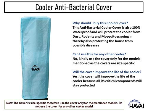HAVAI Anti Bacterial Cover for Symphony Diet 3D 30i Black Tower Cooler Water Resistant.Cover Size(LXBXH) cm:38 X 35 X 95,1 Piece