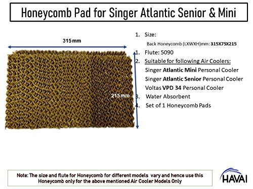 HAVAI Honeycomb Pad for Singer Atlantic Mini/Senior and Voltas VPD 34 Personal Cooler