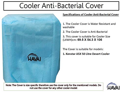 HAVAI Anti Bacterial Cover for Kenstar A5X 50 Litre Desert Cooler Water Resistant.Cover Size(LXBXH) cm: 69.5 X 54.3 X 106