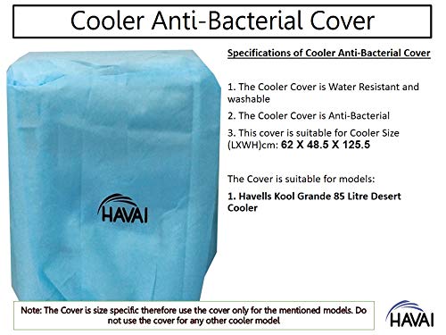 HAVAI Anti Bacterial Cover for Havells Kool Grande 85 Litre Desert Cooler Water Resistant.Cover Size(LXBXH) cm: 62 X 48.5 X 125.5