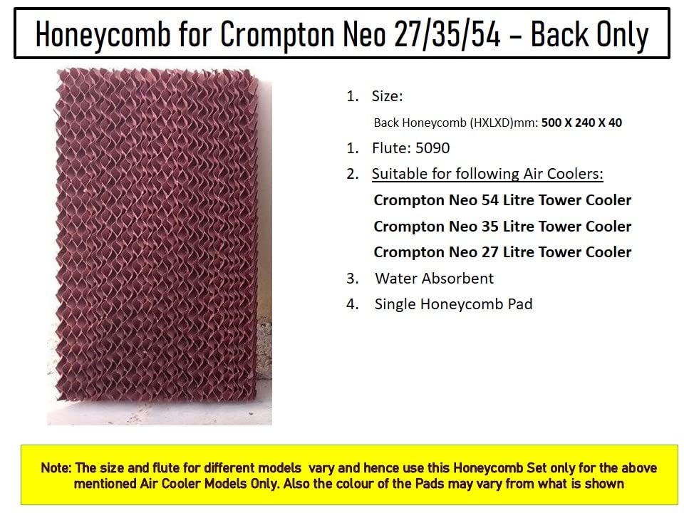 HAVAI Honeycomb Pad - Back - for Crompton Neo 54 Litre Tower Cooler