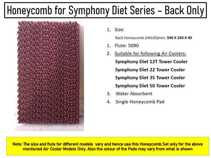 HAVAI Honeycomb Pad - Back - for Symphony Diet 35T