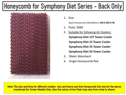 HAVAI Honeycomb Pad - Back - for Symphony Diet 50