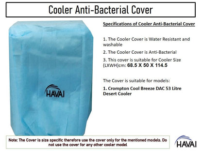 HAVAI Anti Bacterial Cover for Crompton Cool Breeze DAC 53 Litre Desert Cooler Water Resistant.Cover Size(LXBXH) cm: 68.5 X 50 X 114.5