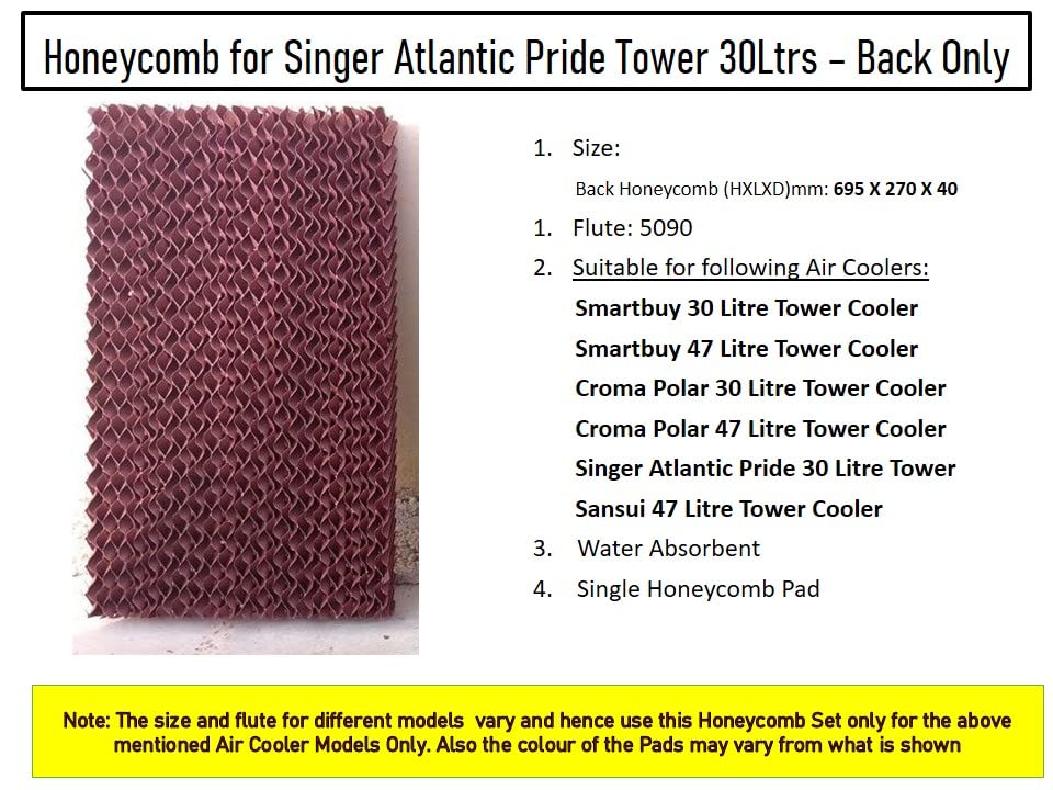 HAVAI Honeycomb Pad - Back - for Singer Atlantic Pride 30 Litre Tower Cooler