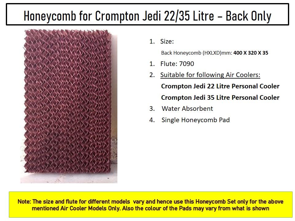 HAVAI Honeycomb Pad - Back - for Crompton Jedi 22 Litre Personal Cooler