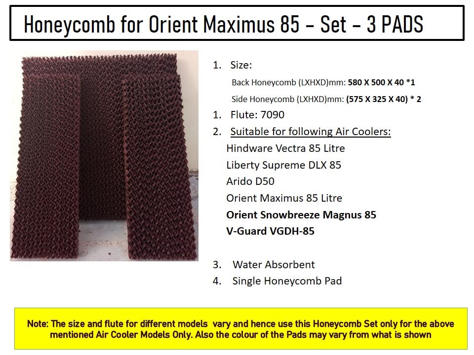 HAVAI Honeycomb Pad - Set of 3 - for Orient Maximus 85 Litre Desert Cooler