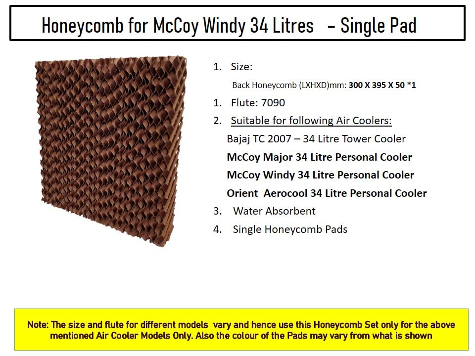 HAVAI Honeycomb Pad - Single Back Pad - for McCoy Windy 34 Litre Personal Cooler