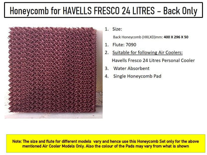HAVAI Honeycomb Pad - Back - for Havells Fresco 24 Litre Personal Cooler