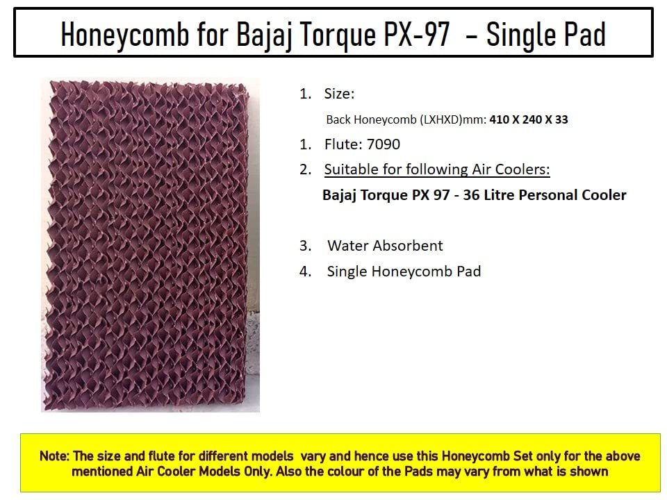 HAVAI Honeycomb Pad - Pack of 1 - for Bajaj Torque PX-97 36 Litre Personal Cooler