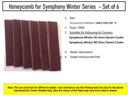 HAVAI Honeycomb Pad - Set of 6 - for Symphony Winter 80 Desert Cooler