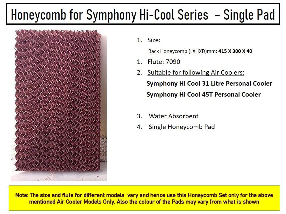 HAVAI Honeycomb Pad - Back - for Symphony Hi-Cool 31 Litre Personal Cooler