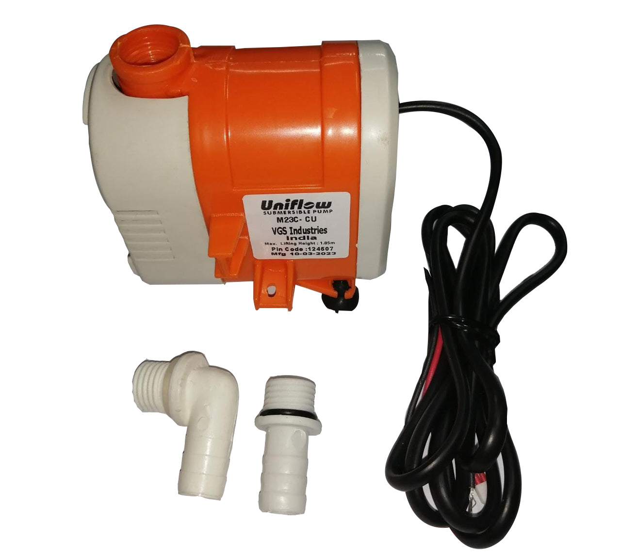 HAVAI Submersible Cooler Pump - Suitable for Air Coolers - 50 to 100 litres Tank Capacity with 2 Nozzles (L Type &amp; Straight Type)