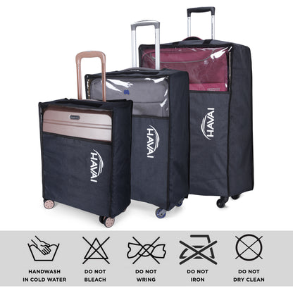 HAVAI Suitcase Storage Protector - Store your suitcase Safely (26 Inch), Navy Blue, Pack of 1