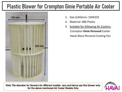 HAVAI Plastic Blower – For Crompton Ginie Air Cooler