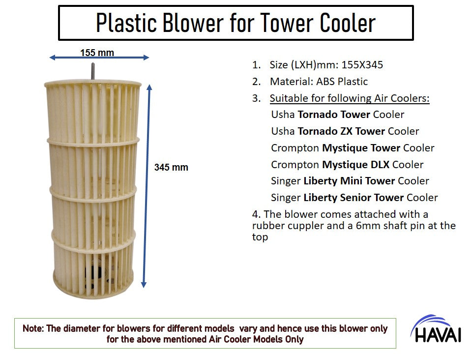 HAVAI Plastic Blower – Tower Cooler