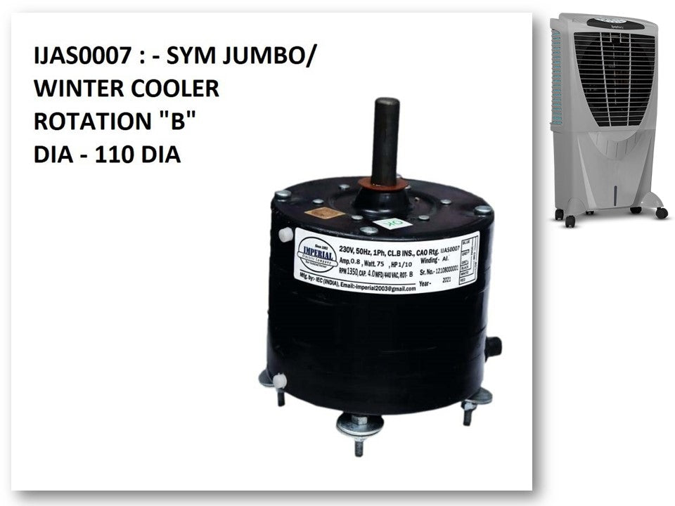 Main/Electric Motor - For Symphony Winter XL 80 Litre Desert Cooler