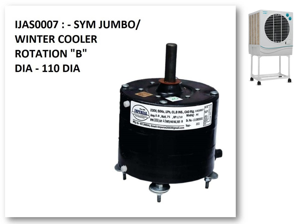 Main/Electric Motor - For Symphony Jumbo 70 Litre Desert Cooler