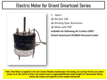 Main/Electric Motor - For Orient Smartcool CP2002H 20 Litre Personal Cooler