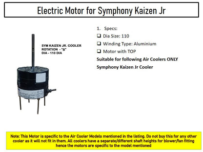 Main/Electric Motor - For Symphony Kaizen Jr Window Cooler