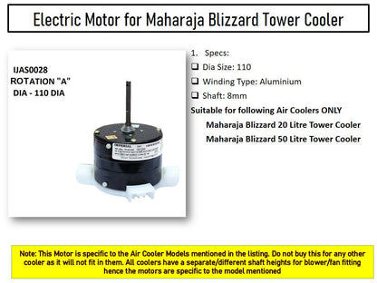 Main/Electric Motor - For Maharaja Blizzard 50 Litre Tower Cooler