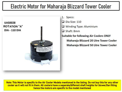 Main/Electric Motor - For Maharaja Blizzard 20 Litre Tower Cooler