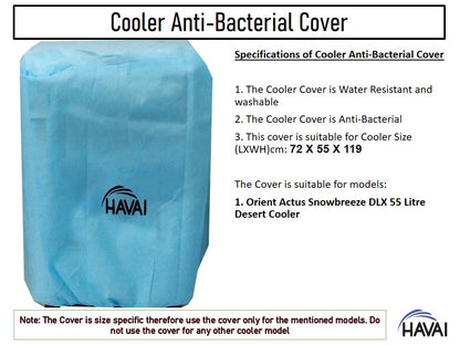 HAVAI Anti Bacterial Cover for Orient Actus Snowbreeze DX 52 Litre Desert Cooler Water Resistant.Cover Size(LXBXH) cm: 72 X 55 X 110