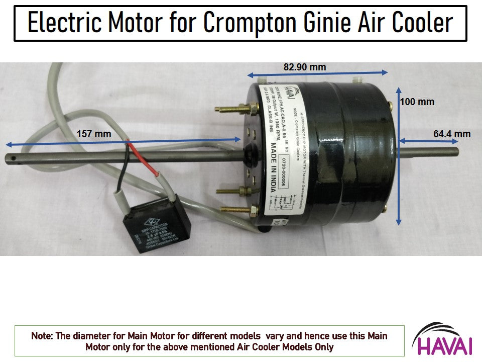 HAVAI Electric Motor – Crompton Ginie Air Cooler / Havai Nano
