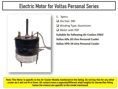 Main/Electric Motor - For Voltas Alfa 20 Litre Personal Cooler