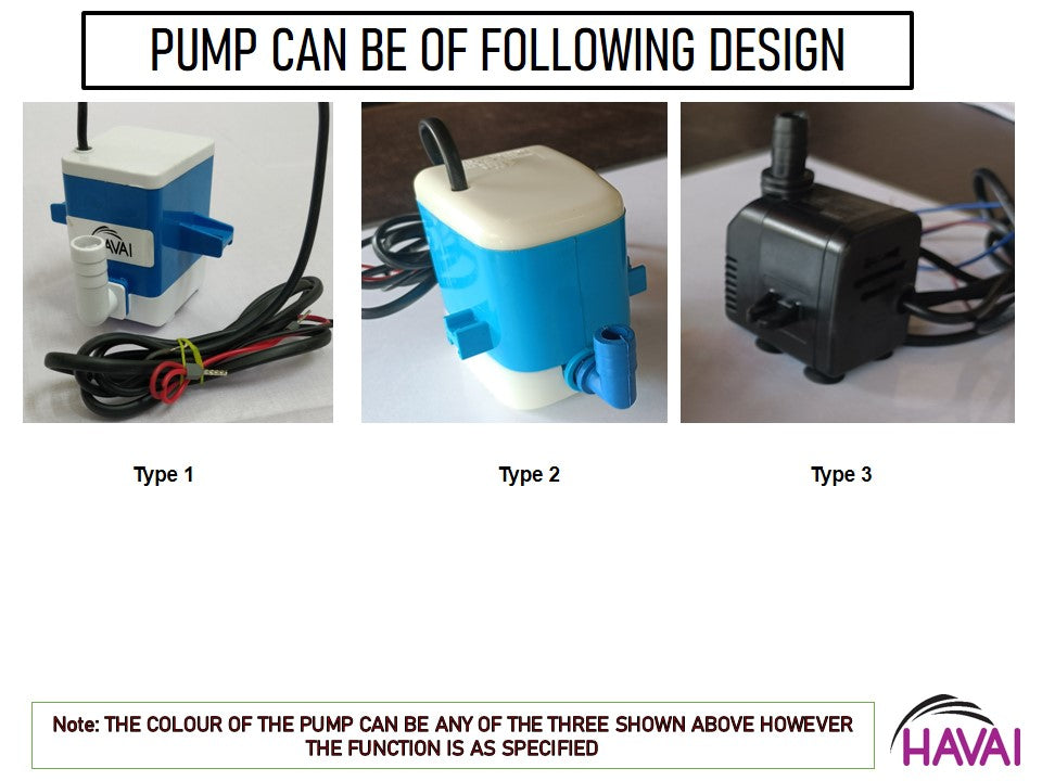 HAVAI Submersible Cooler Pump - Suitable for Air Coolers - 10 to 30 litres Tank Capacity