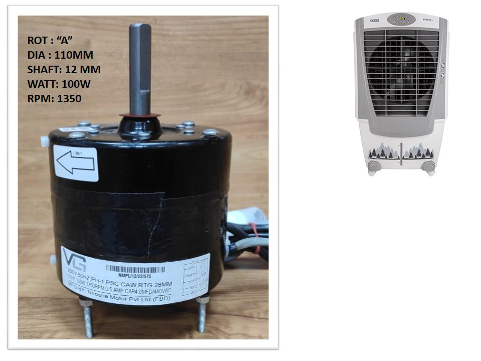 Main/Electric Motor - For Usha Striker 70 Litre Desert Cooler