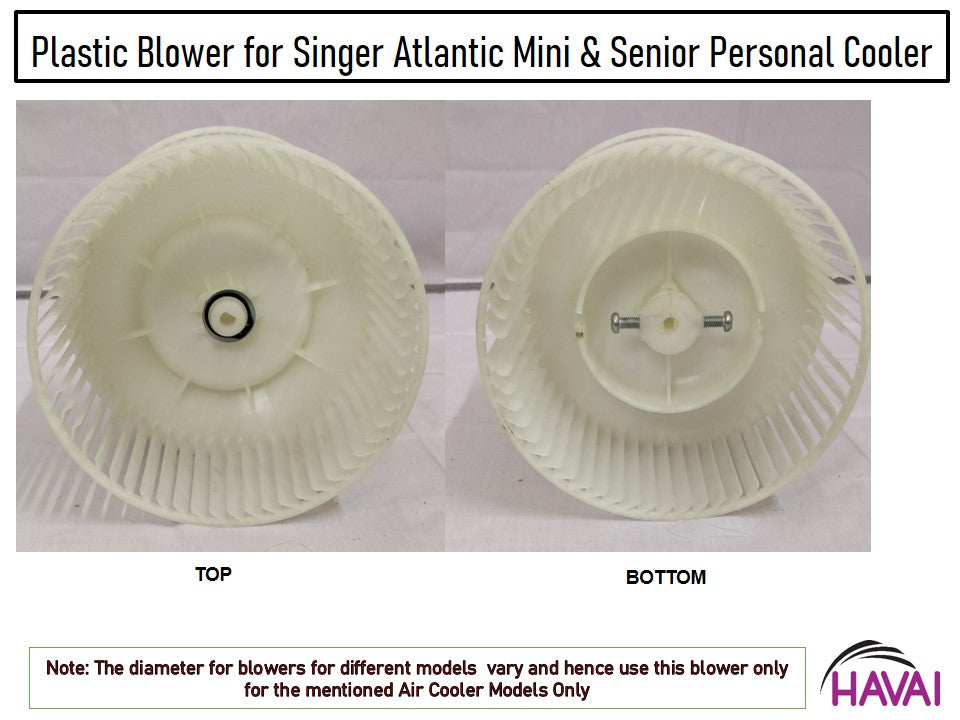 HAVAI Plastic Blower – Personal Cooler compatible with Singer Atlantic Mini/Senior