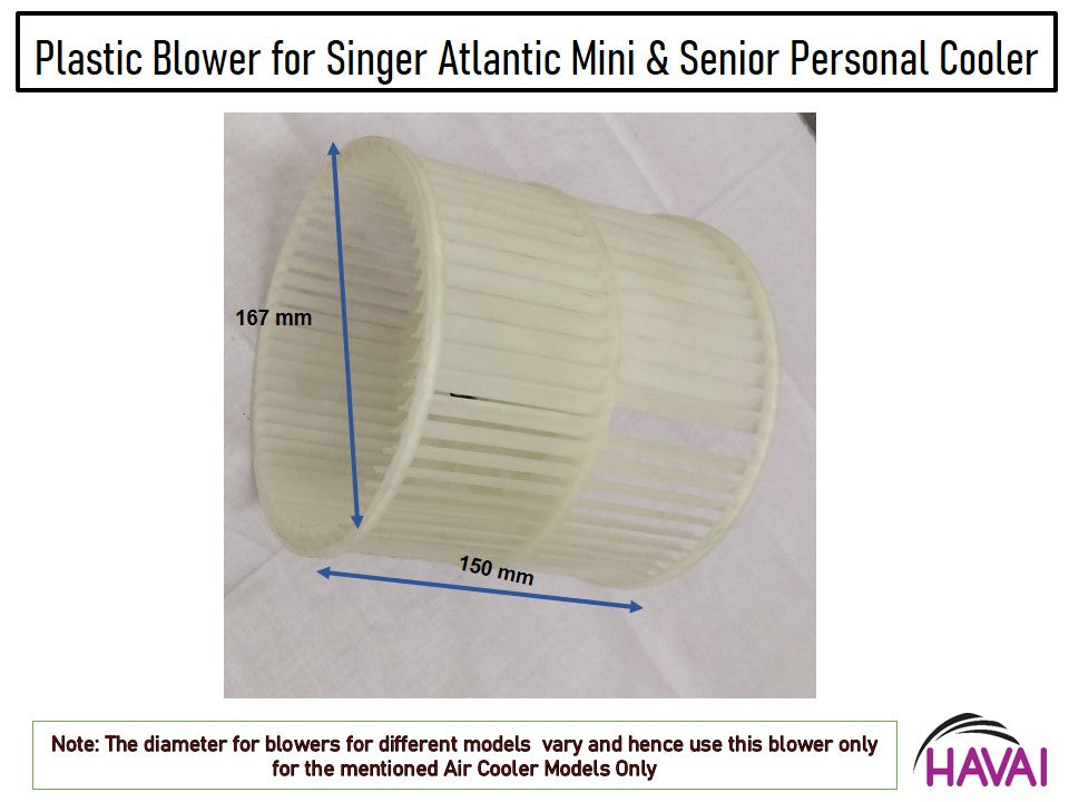 HAVAI Plastic Blower – Personal Cooler compatible with Singer Atlantic Mini/Senior