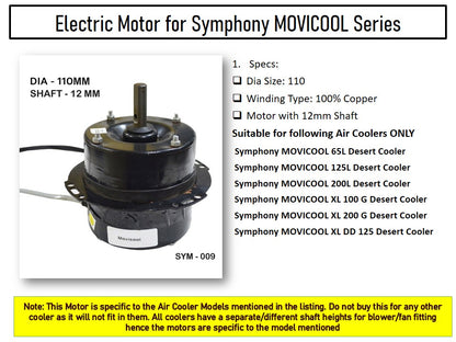 Main/Electric Motor - For Symphony Movicool 65L Commercial Cooler