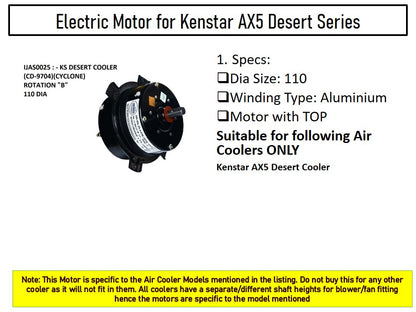Main/Electric Motor - For Kenstar AX5 50 Litre Desert Cooler