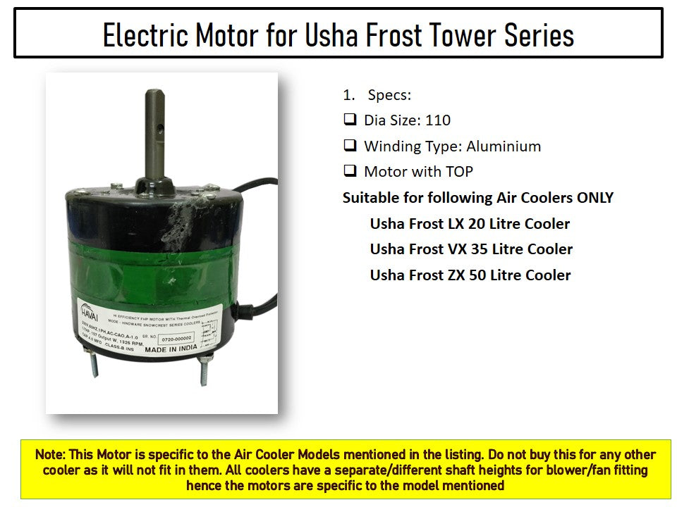 Main/Electric Motor - For Usha Frost VX 35 Litre Tower Cooler