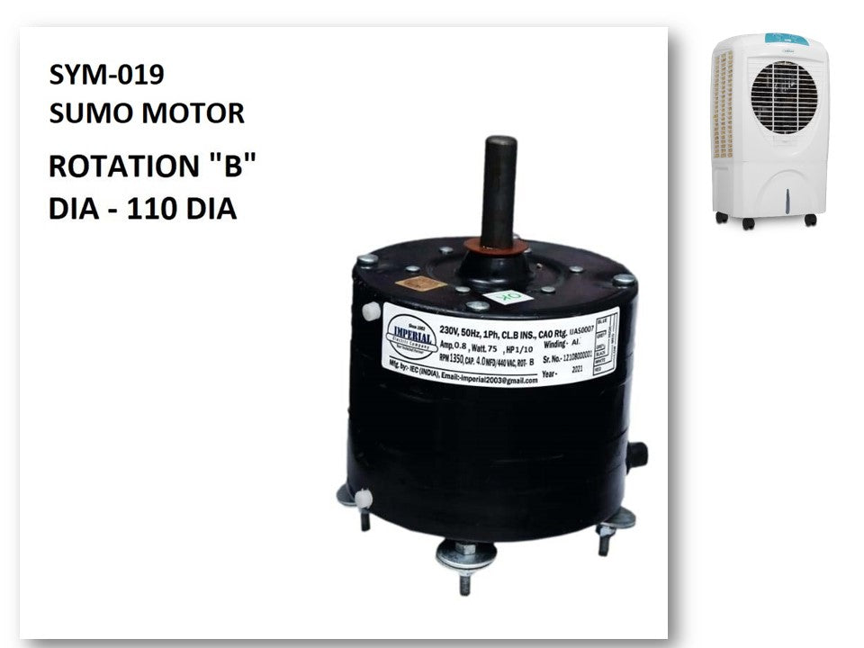 Main/Electric Motor - For Symphony Sumo 70 Litre Desert Cooler