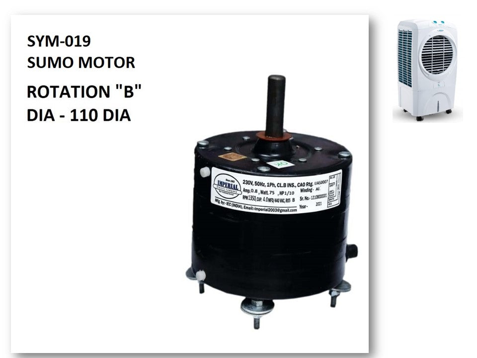 Main/Electric Motor - For Symphony Siesta XL 75 Litre Desert Cooler