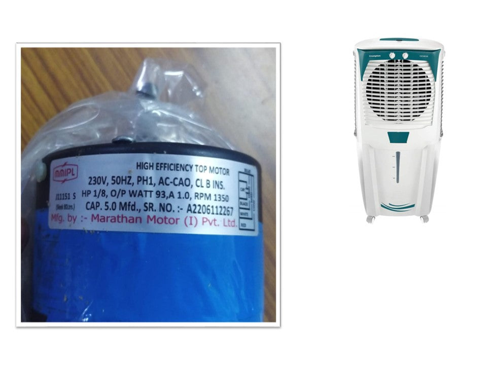 Main/Electric Motor - For Crompton Ozone 88 Litre Desert Cooler