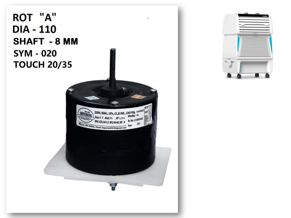Main/Electric Motor - For Symphony Touch 20 Litre Personal Cooler