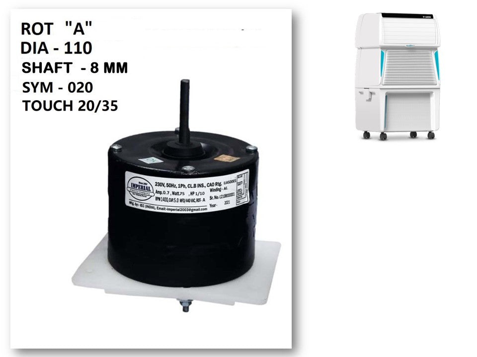 Main/Electric Motor - For Symphony Touch 35 Litre Personal Cooler