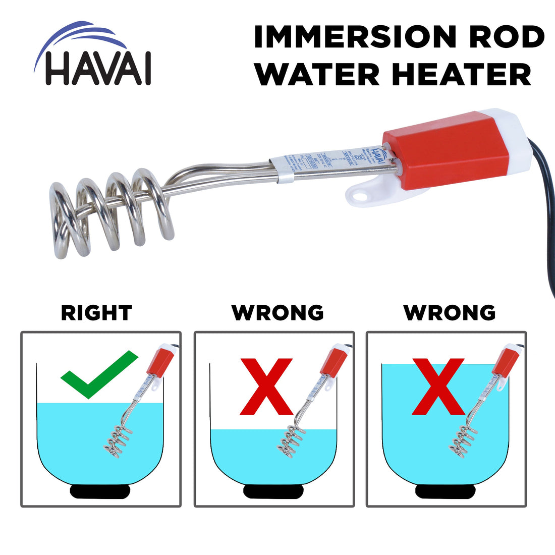 HAVAI Immersion Rod - Metal, 2000 W